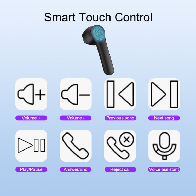 JS37 TWS Bluetooth 5.0 Noise Cancelling Stereo Gaming Headphone(Black)