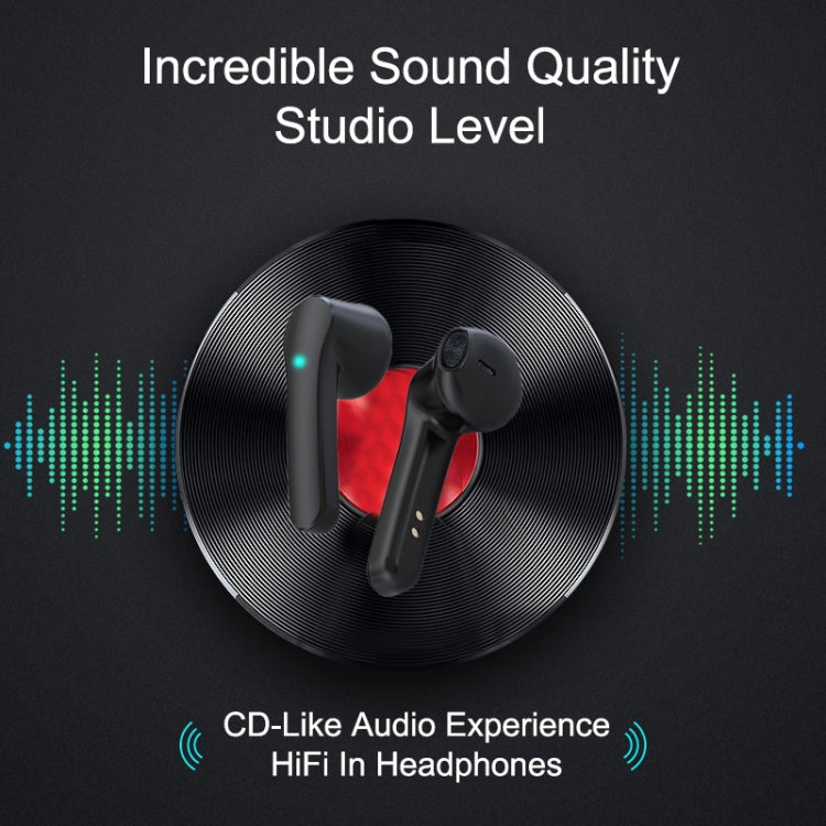 JS37 TWS Bluetooth 5.0 Noise Cancelling Stereo Gaming Headphone(Black)