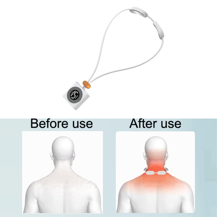 D42 Mini Pulse Heat Compress Hanging Neck Cervical Protector(White)