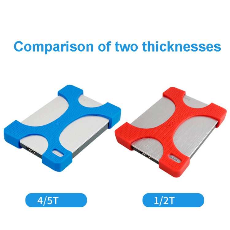 2 PCS Mobile Hard Drive Silicone Protective Case For Seagate1 / 2T (Black)