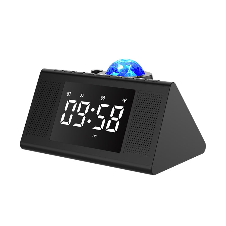 CX-009 Bluetooth Speaker Starry Sky Projection Lamp With Alarm Clock(Black)