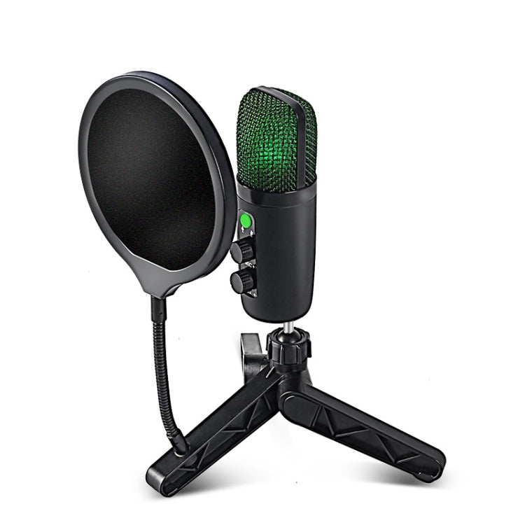 BM-501 192KHz USB Condenser Microphone Set With RGB Lighting Effect, Style: Standard