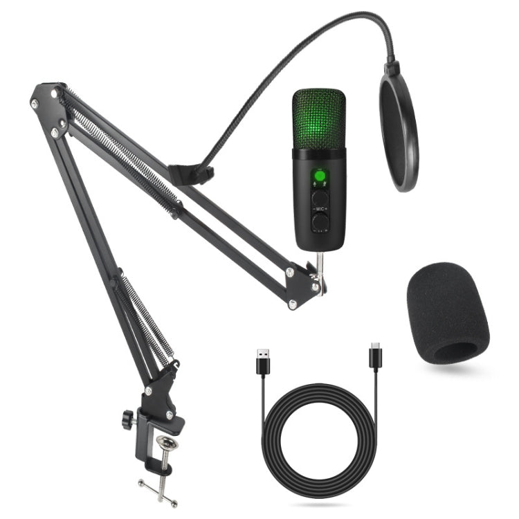 BM-501 192KHz USB Condenser Microphone Set With RGB Lighting Effect, Style: Cantilever Suit