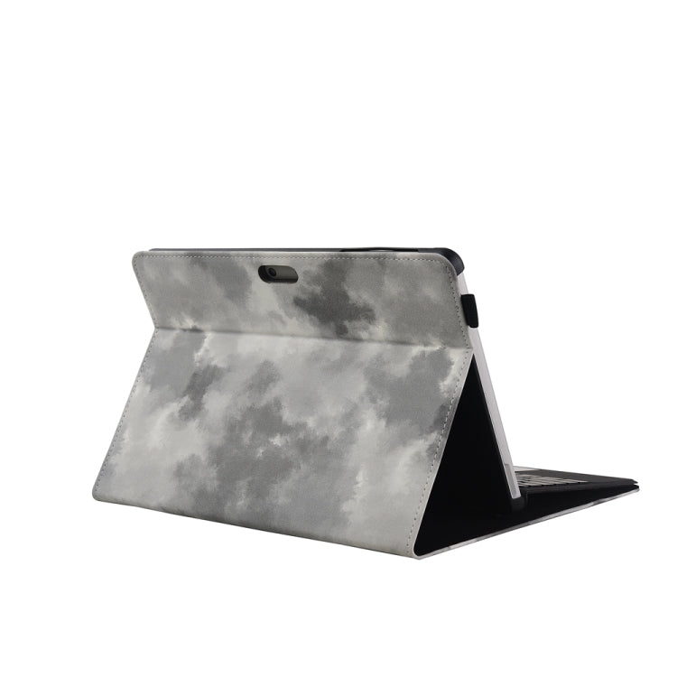 For Microsoft Surface Go 1 / 2 Ink and Wash Leather Tablet Protective Case, Color: Gray