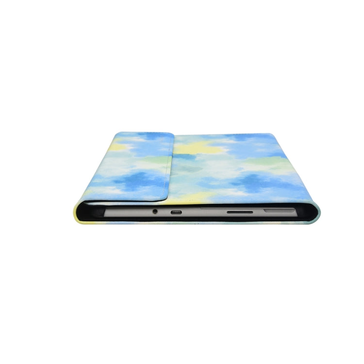 For Microsoft Surface Go 1 / 2 Ink and Wash Leather Tablet Protective Case, Color: Blue