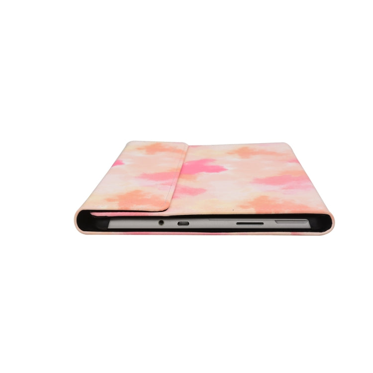 For Microsoft Surface Go 1 / 2 Ink and Wash Leather Tablet Protective Case, Color: Pink
