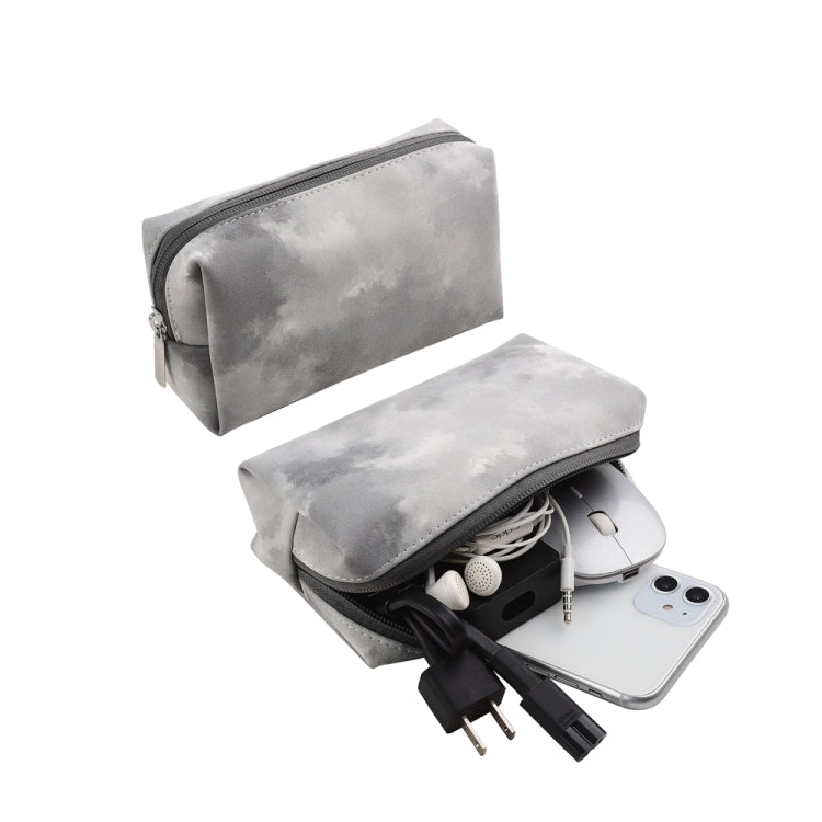 For Microsoft Surface Pro 7+ / 7 / 6 / 5 / 4 Ink and Wash Leather Tablet Protective Case, Color: Gray + Power Bag
