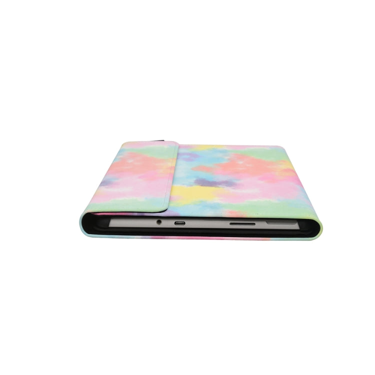 For Microsoft Surface Go 1 / 2 Ink and Wash Leather Tablet Protective Case, Color: Colorful + Power Bag