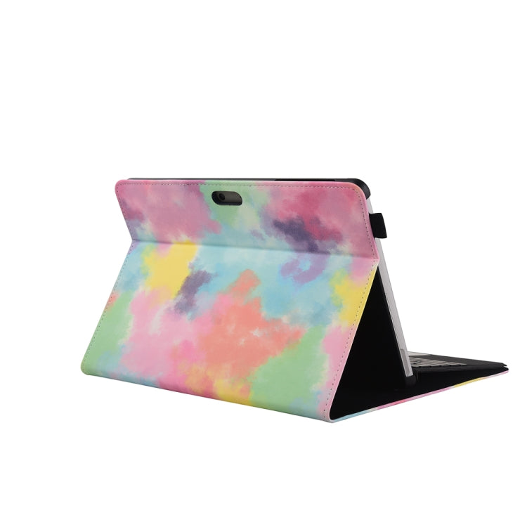For Microsoft Surface Go 1 / 2 Ink and Wash Leather Tablet Protective Case, Color: Colorful + Power Bag