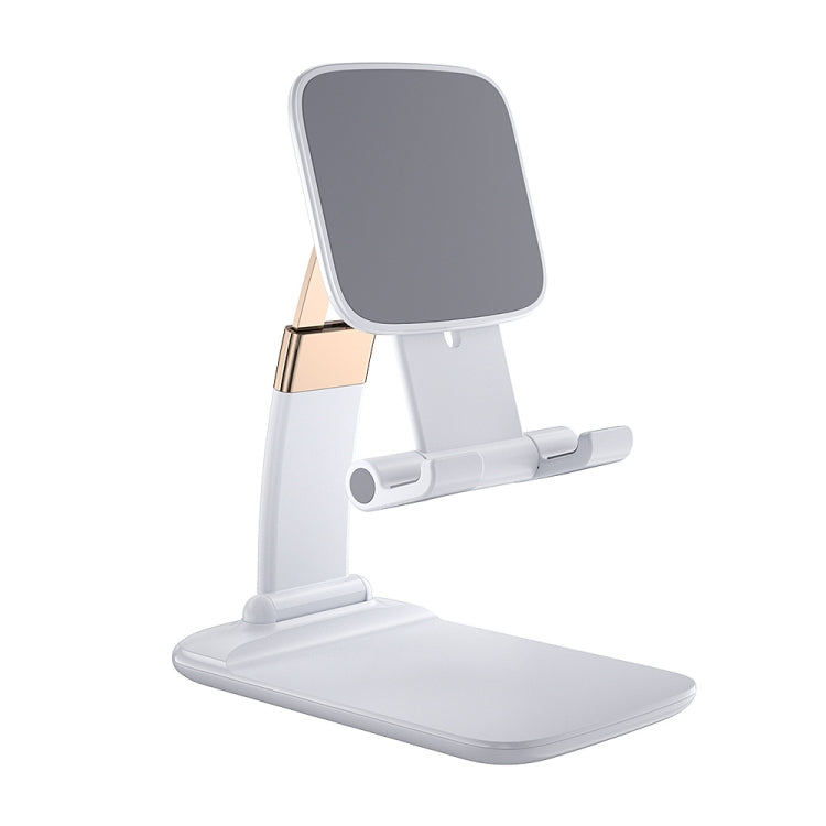 Mobile Phone Tablet Desktop Stand Gravity Retractable Adjustable Bracket, Color: Zinc Alloy White