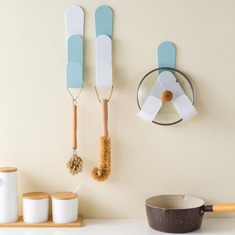 2 PCS Punch-Free Pot Wall-Mounted Finishing Rotating Rack(Random Color Delivery)