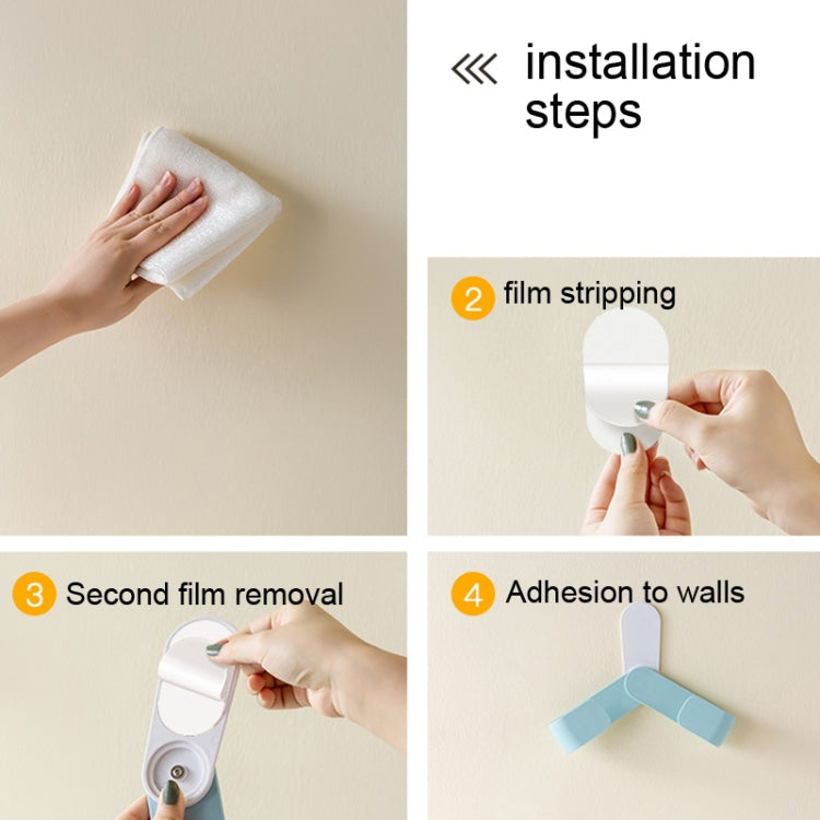 2 PCS Punch-Free Pot Wall-Mounted Finishing Rotating Rack(Random Color Delivery)
