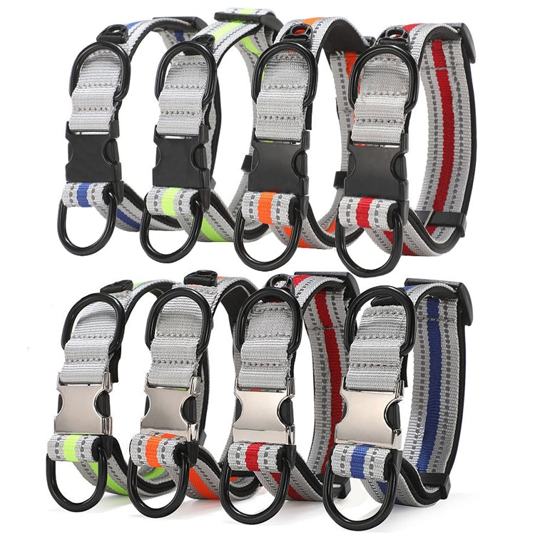 Dog Reflective Nylon Collar, Specification: L