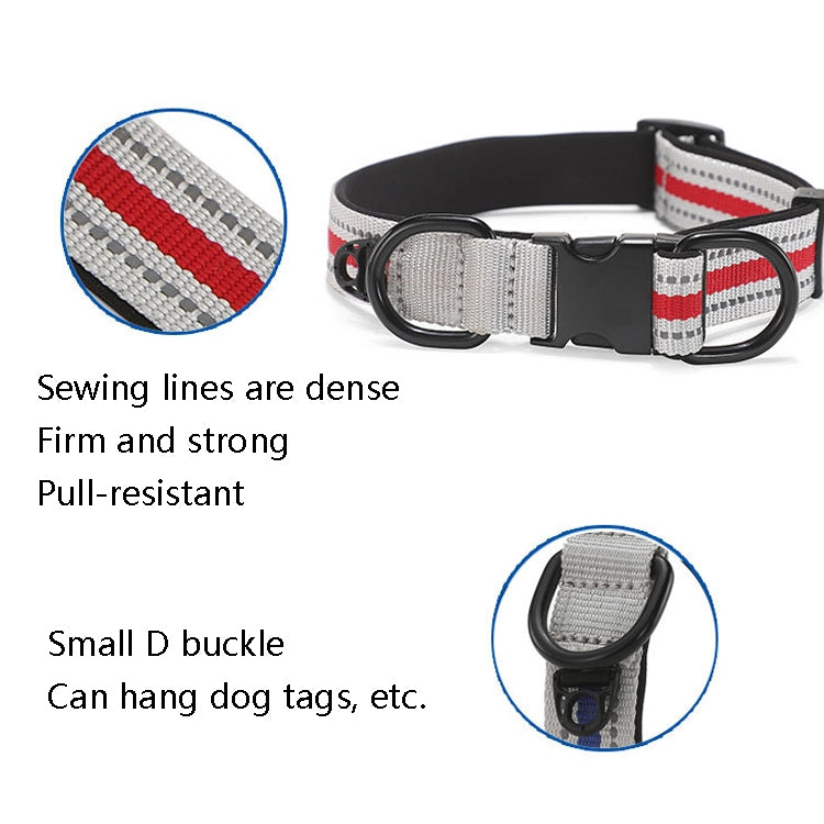 Dog Reflective Nylon Collar, Specification: L
