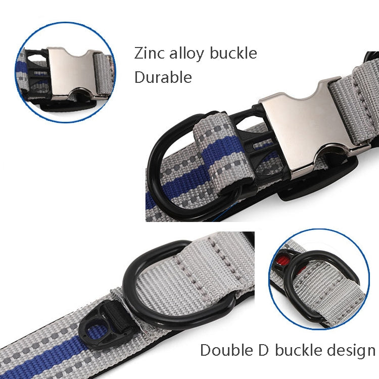 Dog Reflective Nylon Collar, Specification: L