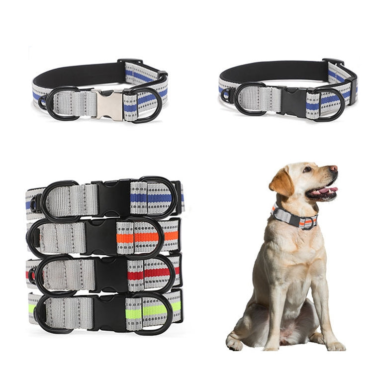 Dog Reflective Nylon Collar, Specification: L