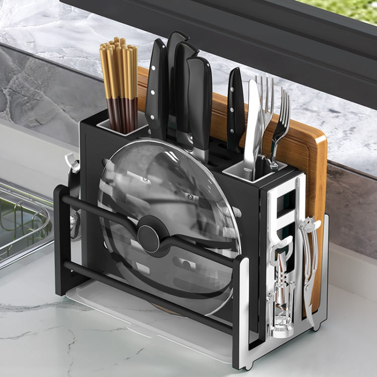 Chopping Board Kitchen Knife Chopstick Tube Integrated Storage Rack