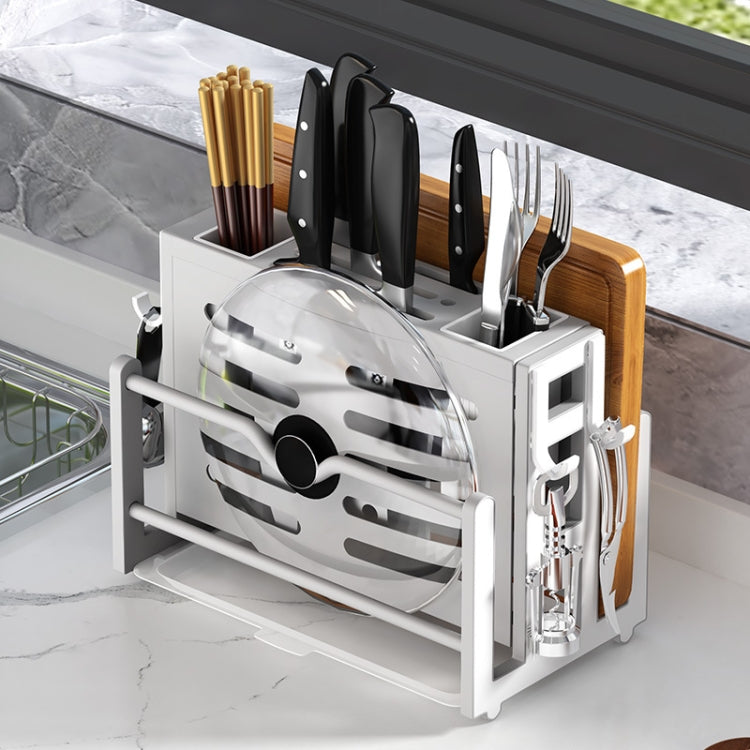 Chopping Board Kitchen Knife Chopstick Tube Integrated Storage Rack