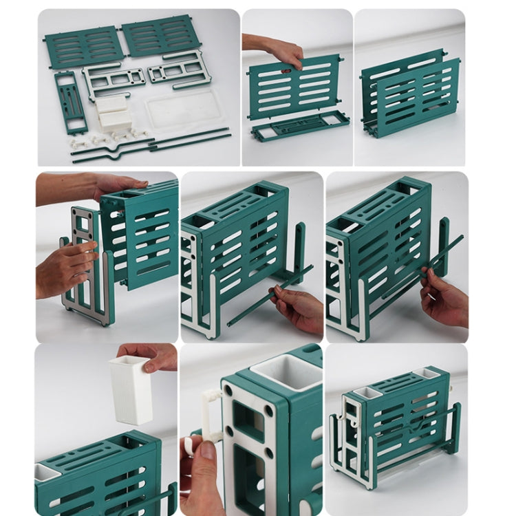 Chopping Board Kitchen Knife Chopstick Tube Integrated Storage Rack