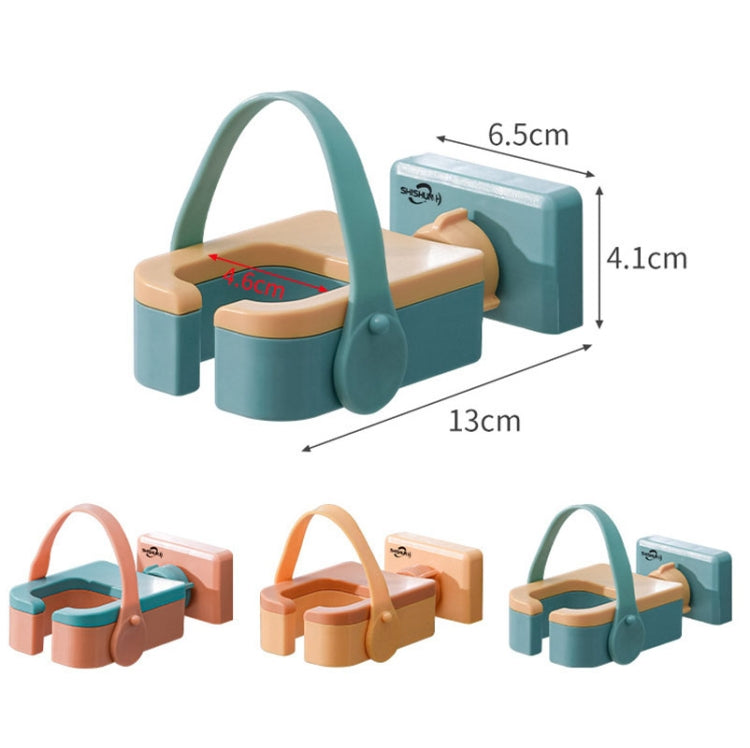 2 PCS Rotatable Hair Dryer Storage Rack Bathroom Shelf(Gallbladous Green)