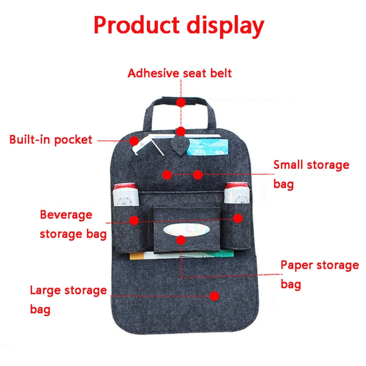 Thicken Felt Cloth Car Seat Storage Bag