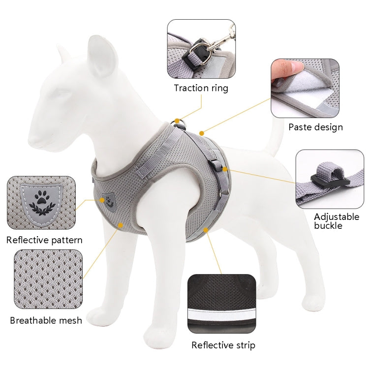 BL-844 Pet Chest Straps Reflective Breathable Dog Rope, Size: M