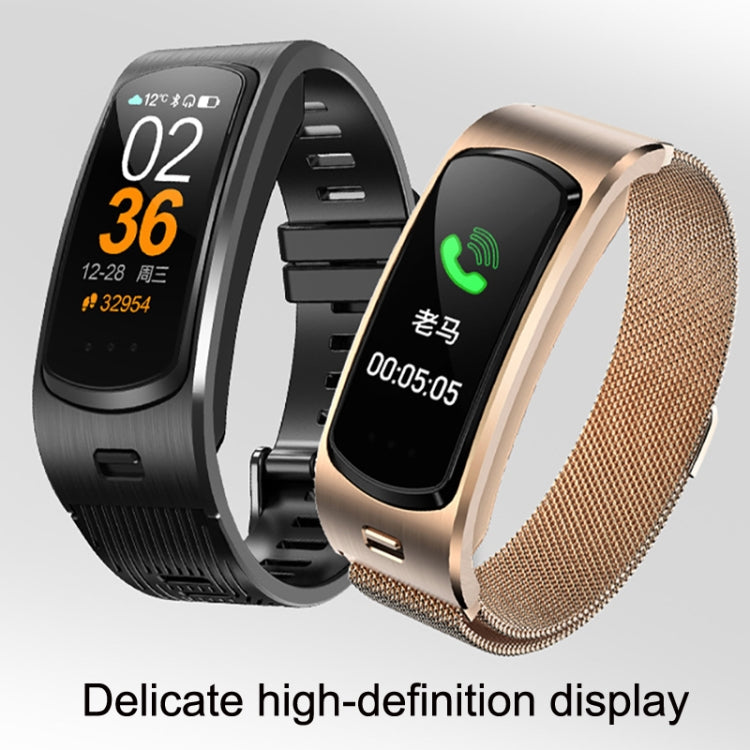 M6 Sports Call Bracelet Bluetooth Wireless Headset, Color: Black Steel