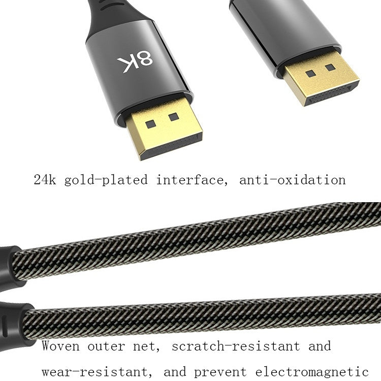1m DP1.4 Version 8K DisplayPort Male to Male Computer Monitor HD Cable