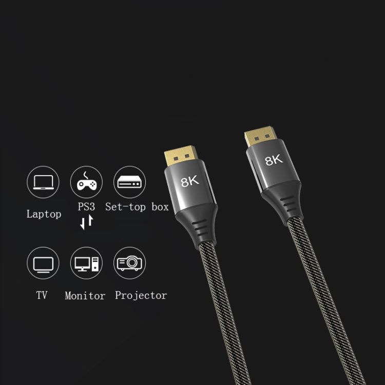 2m DP1.4 Version 8K DisplayPort Male to Male Computer Monitor HD Cable
