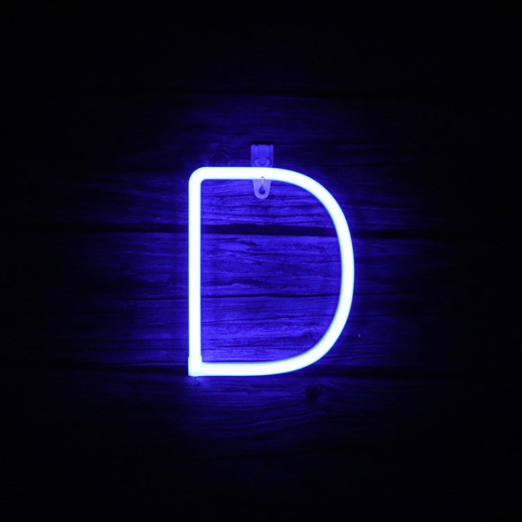 Blue Letter Number Neon Lights Holiday Decoration Lights