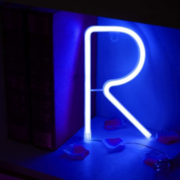 Blue Letter Number Neon Lights Holiday Decoration Lights