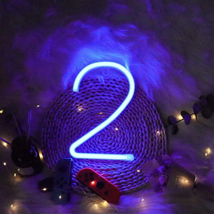 Blue Letter Number Neon Lights Holiday Decoration Lights