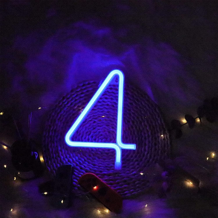 Blue Letter Number Neon Lights Holiday Decoration Lights