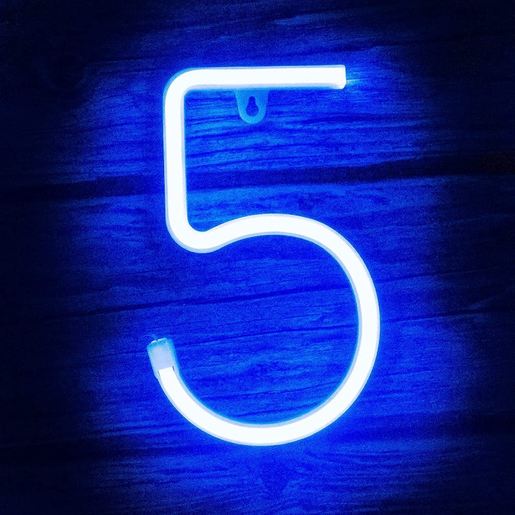 Blue Letter Number Neon Lights Holiday Decoration Lights