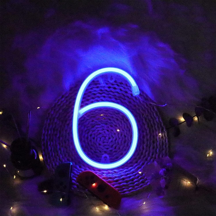 Blue Letter Number Neon Lights Holiday Decoration Lights