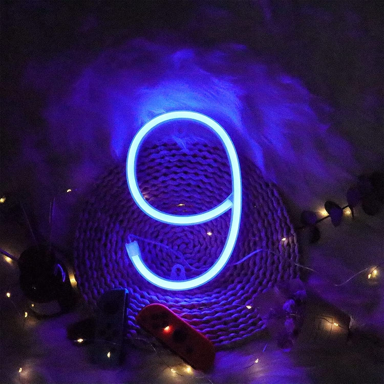 Blue Letter Number Neon Lights Holiday Decoration Lights