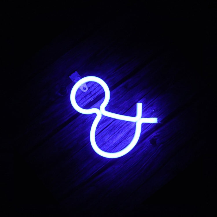 Blue Letter Number Neon Lights Holiday Decoration Lights