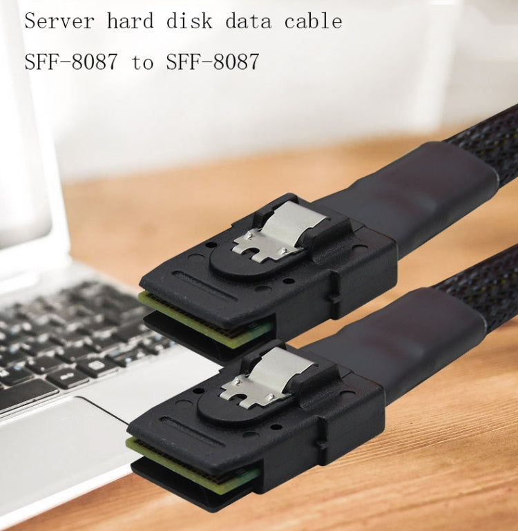SAS36P SFF-8087 to SAS36P Cable Motherboard Server Hard Disk Data Cable, Color: Black 1m