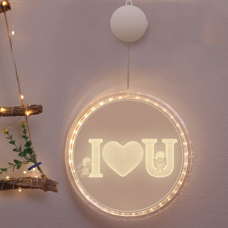 16cm  Valentine Day Room Decoration Layout 3D Hanging Lamp