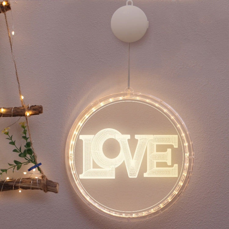 16cm  Valentine Day Room Decoration Layout 3D Hanging Lamp