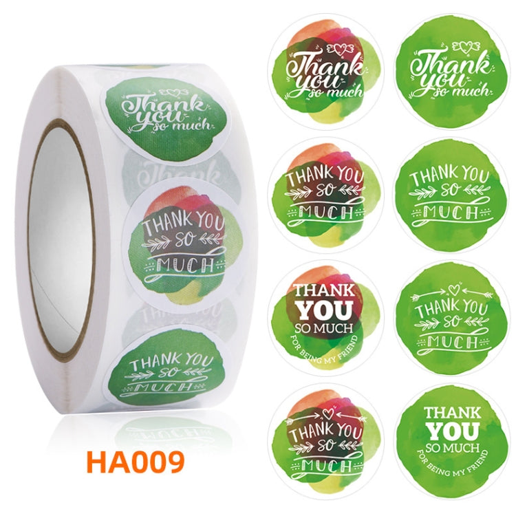 5 PCS Floral Background Thank you Sticker Seal Sticker, Size: 2.5cm / 1 Inch