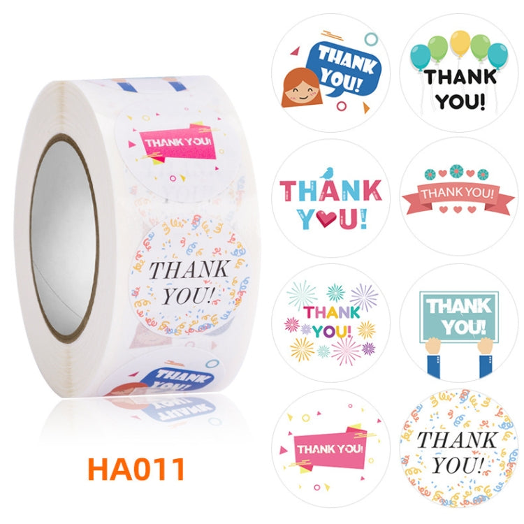5 PCS Floral Background Thank you Sticker Seal Sticker, Size: 2.5cm / 1 Inch
