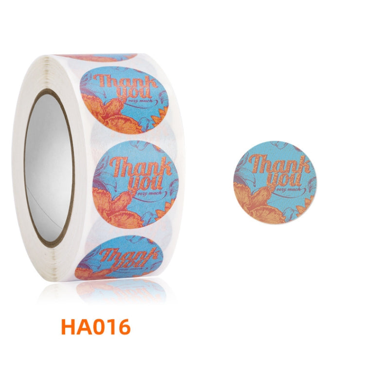 5 PCS Floral Background Thank you Sticker Seal Sticker, Size: 2.5cm / 1 Inch