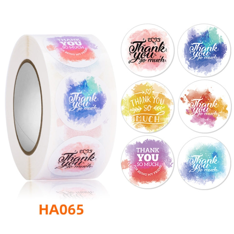 5 PCS Floral Background Thank you Sticker Seal Sticker, Size: 2.5cm / 1 Inch