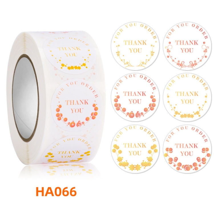 5 PCS Floral Background Thank you Sticker Seal Sticker, Size: 2.5cm / 1 Inch