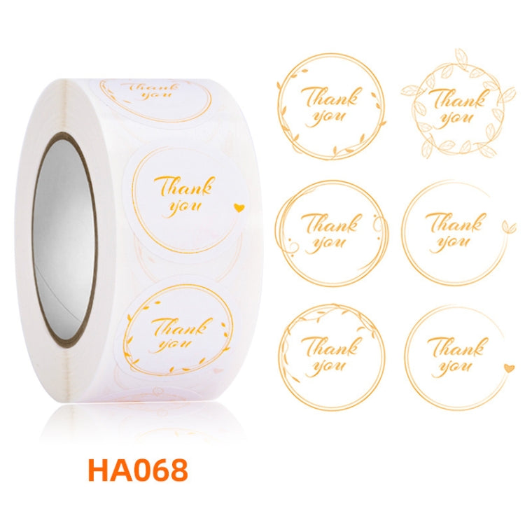 5 PCS Floral Background Thank you Sticker Seal Sticker, Size: 2.5cm / 1 Inch