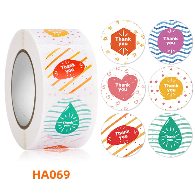 5 PCS Floral Background Thank you Sticker Seal Sticker, Size: 2.5cm / 1 Inch