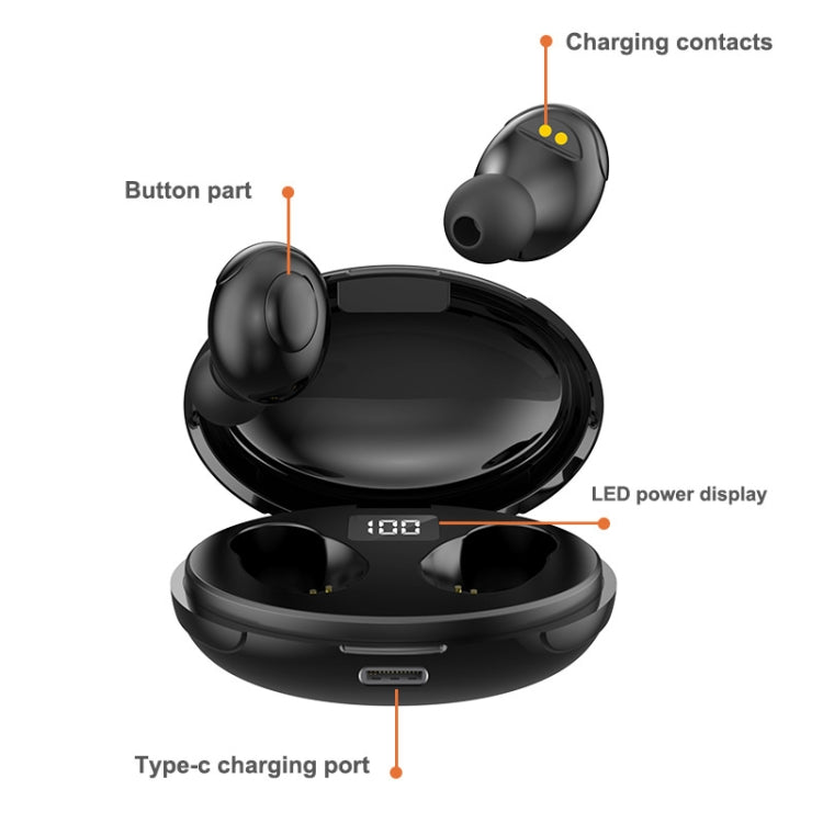 TWS-T5 Wireless Bluetooth In-Ear Waterproof Sports Earphone