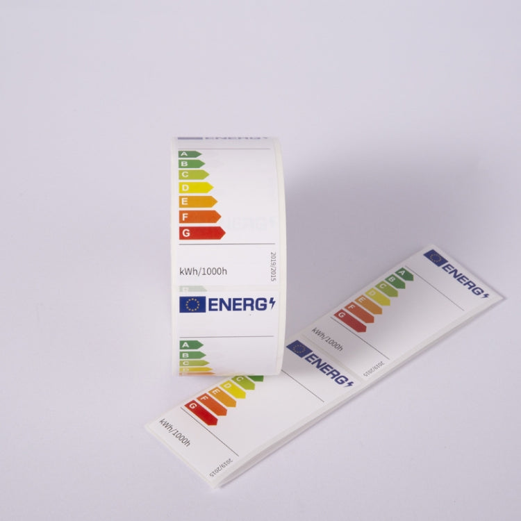 TA003 Blank Energy Efficiency Labels, Size: 3.6 x 7.5cm