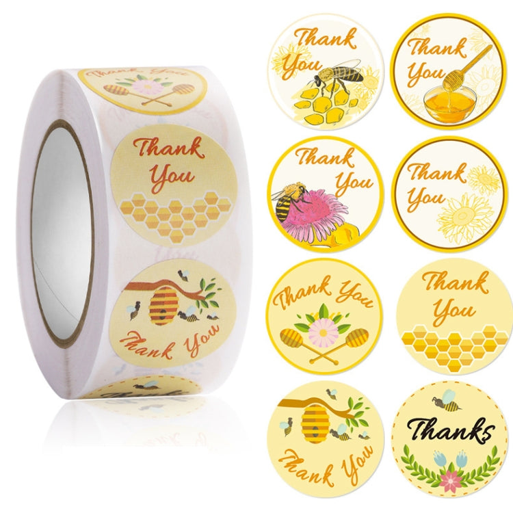 5 PCS Pearl Milk Tea Cup Thank You Sticker Coffee Shop Sealing Sticker, Size: 2.5cm / 1 Inch